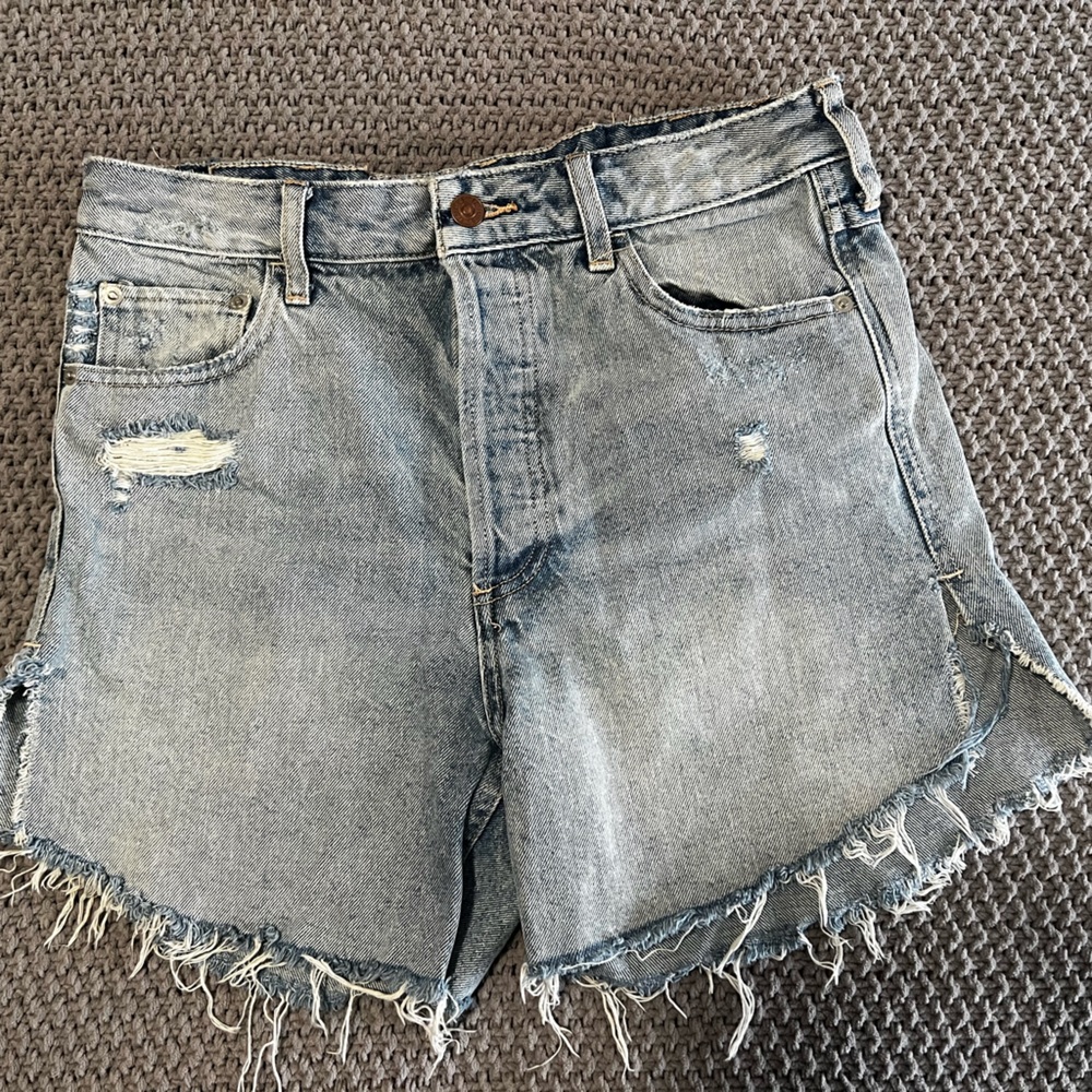 Free people Distressed Denim Shorts